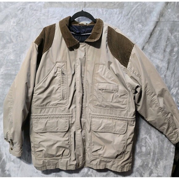 Gant Other - GANT Beige Insulated Barn Jacket Chore Coat L Removable Liner Corduroy EUC